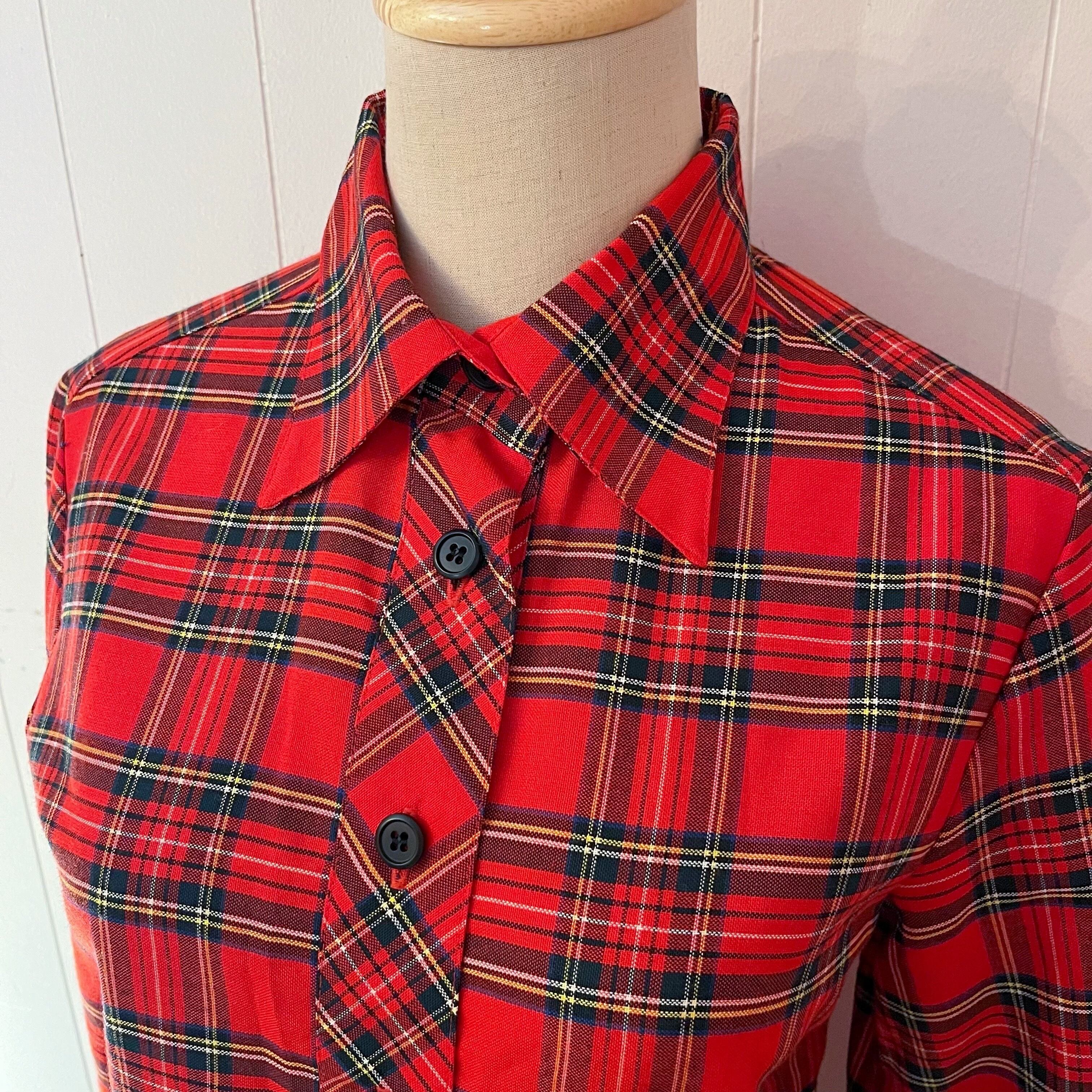 red check shirt one-piece