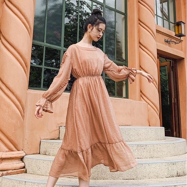 ボトムス スカート シフォンスカート ミモレ丈 ふわふわ フリルスカート ハイウエスト ゴムウエスト シフォン かわいい 大人可愛い シンプル おしゃれ ラブリー キュート ガーリー 個性的 主役級 存在感 とろみ感 柄 無地 春 夏 秋 10代 20代 30代 40代 レディース 女性用 種類15：6/M ボトムス スカート シフォンスカート ミモレ丈 ふわふわ