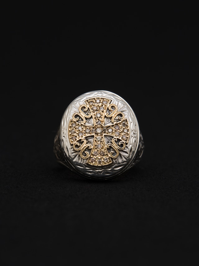 Cross Oval Ring