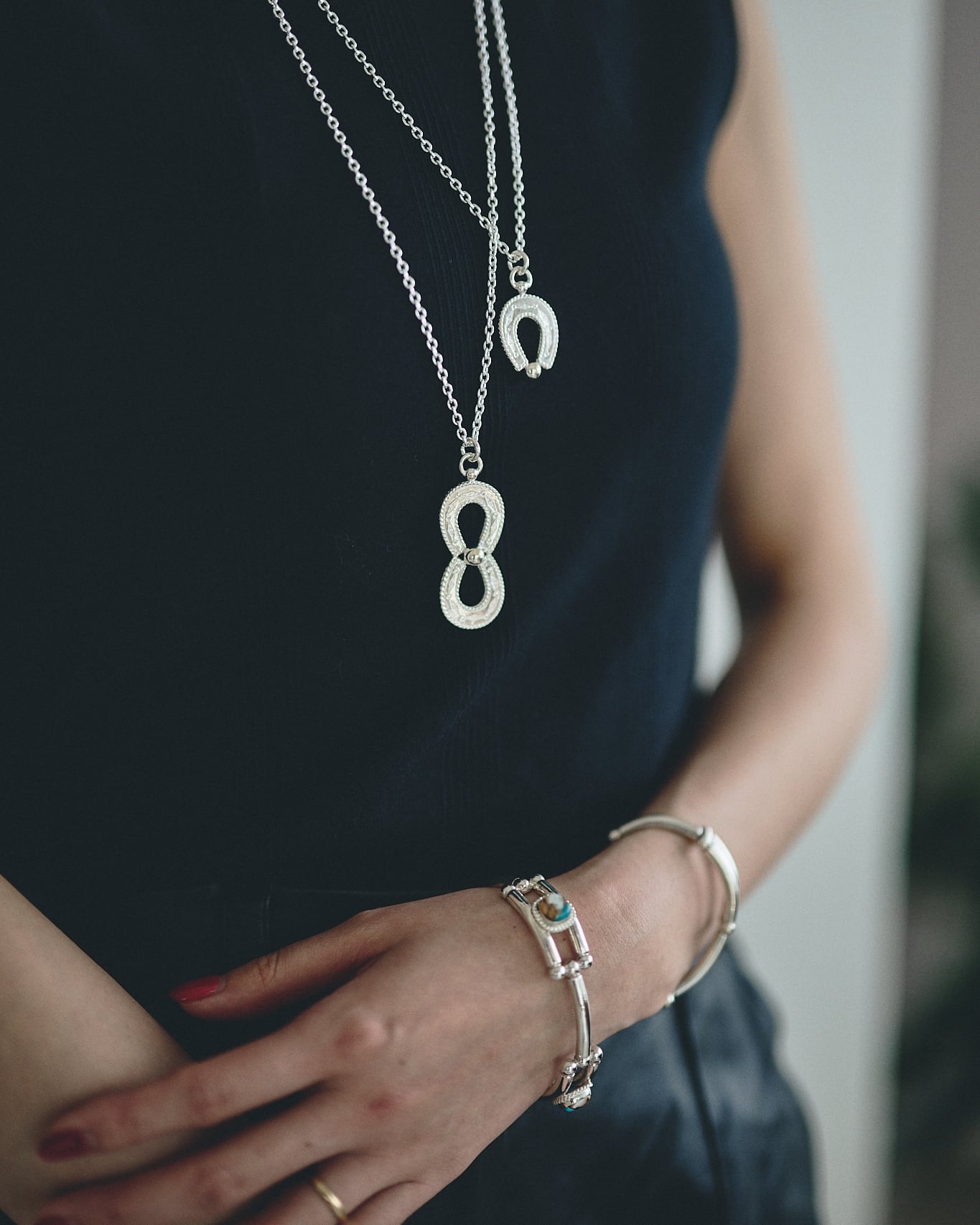 C-045 Spirit Horseshoe necklace (single) (60cm) | WAKAN SILVER