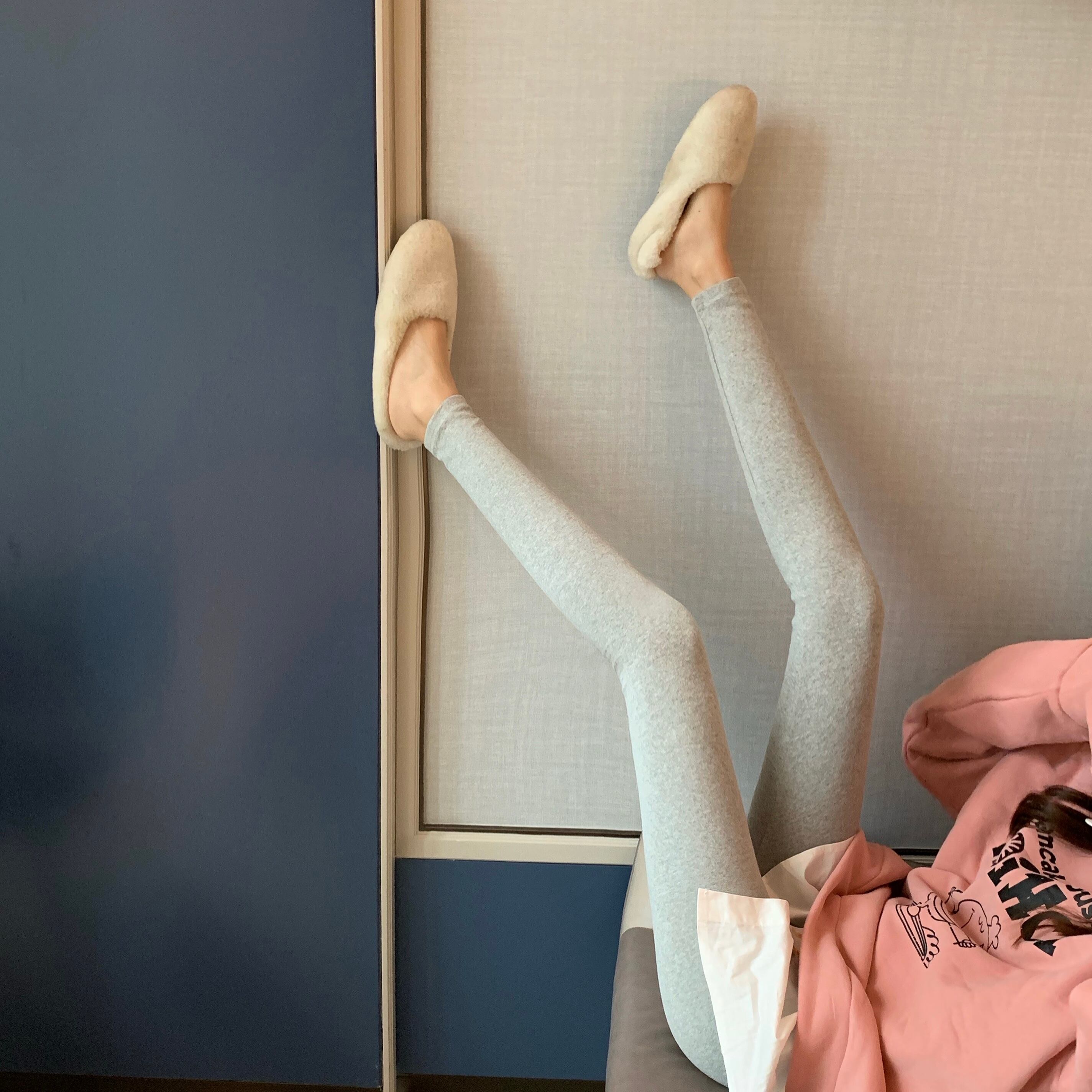 レギンス オータムハイウェスト薄手パンツ 秋物 ドラファッションホール13721449424