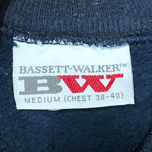 【BASSETT WALKER】80s USA製 カレッジ ミシガン大学 フットボール ローズボウル Michigan プリント アーチロゴ スウェット トレーナー プルオーバー M ラグラン オールド ビンテージ バセットウォーカー US古着