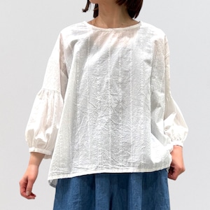 pas de calais sweet voile catch washer material mix blouse