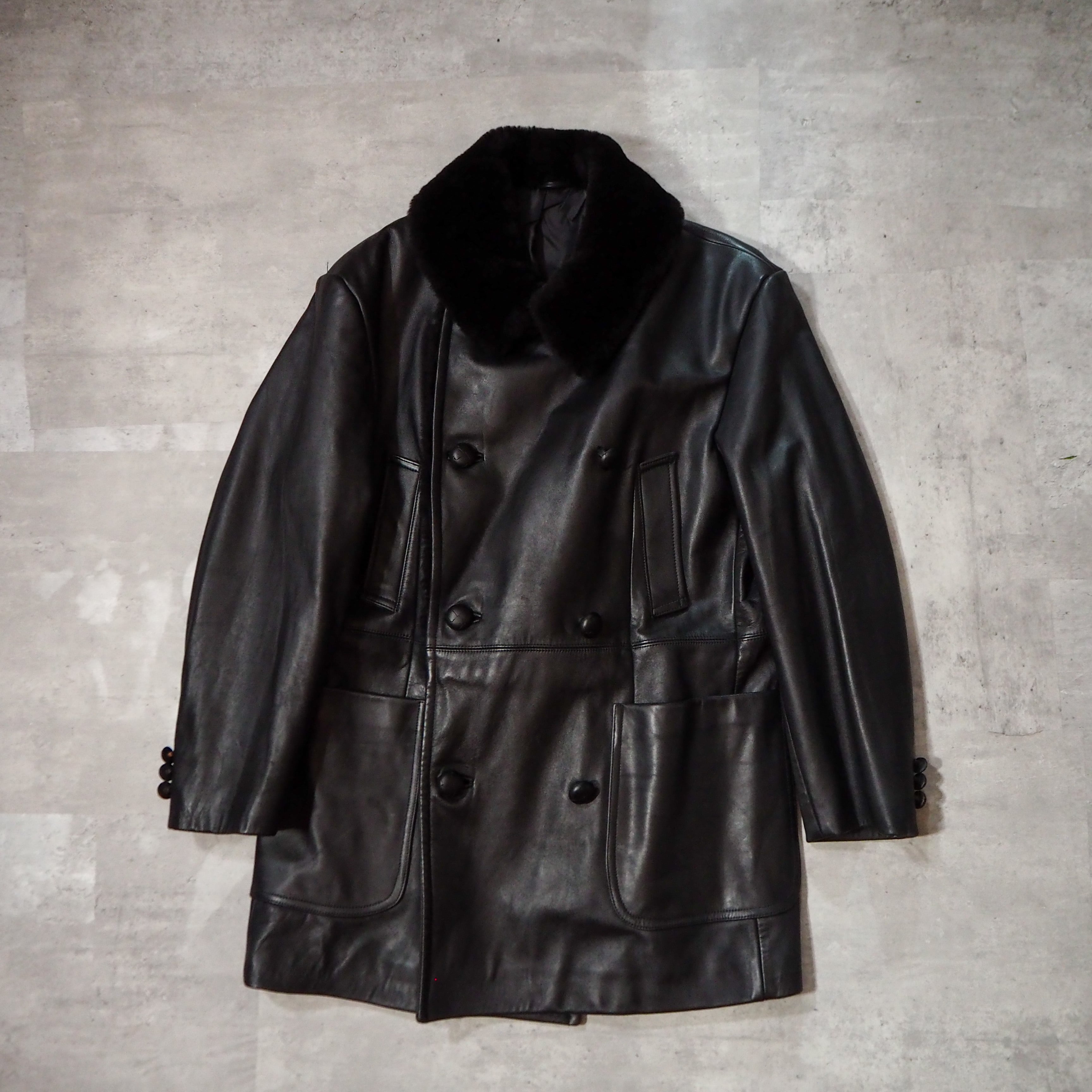 高級 90s VAN Jacket ムートンコート ダークブラウン L