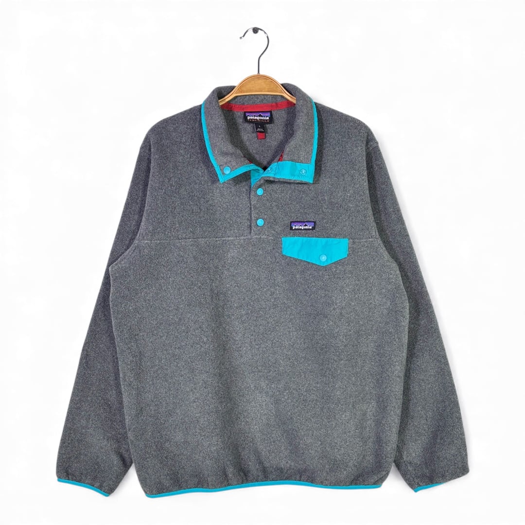 パタゴニア スナップT フリースジャケット グレー PATAGONIA サイズL 古着 DD0488