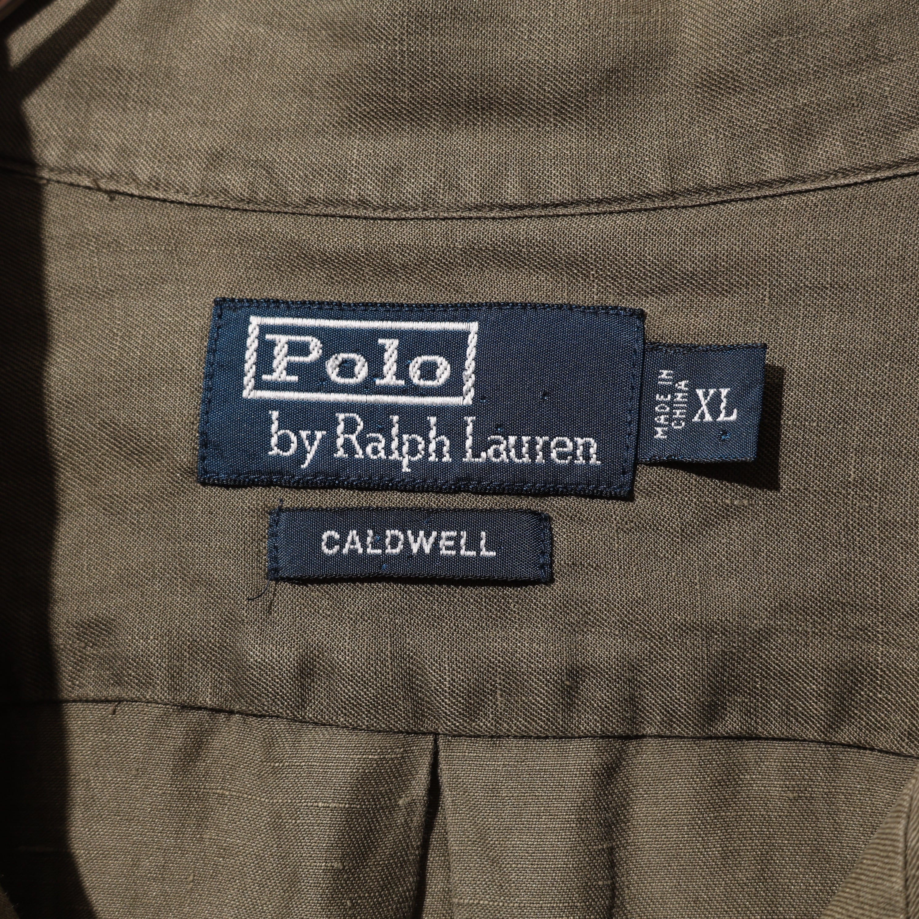 美品 XL Caldwell シルクリネン オリーブグリーン オレンジポニー Polo