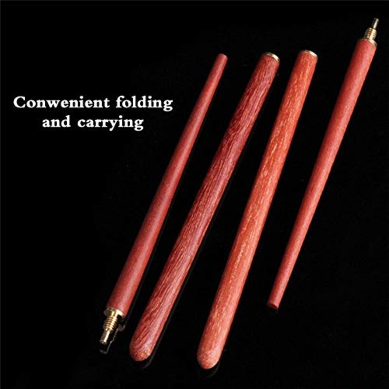 SUNDICK 携帯用木製箸 天然マホガニー材使用 長さ205mm マイ箸 ジョイント箸 経済的 エコ箸 お弁当 外食 登山やキャンプに エコ活動 収納袋付