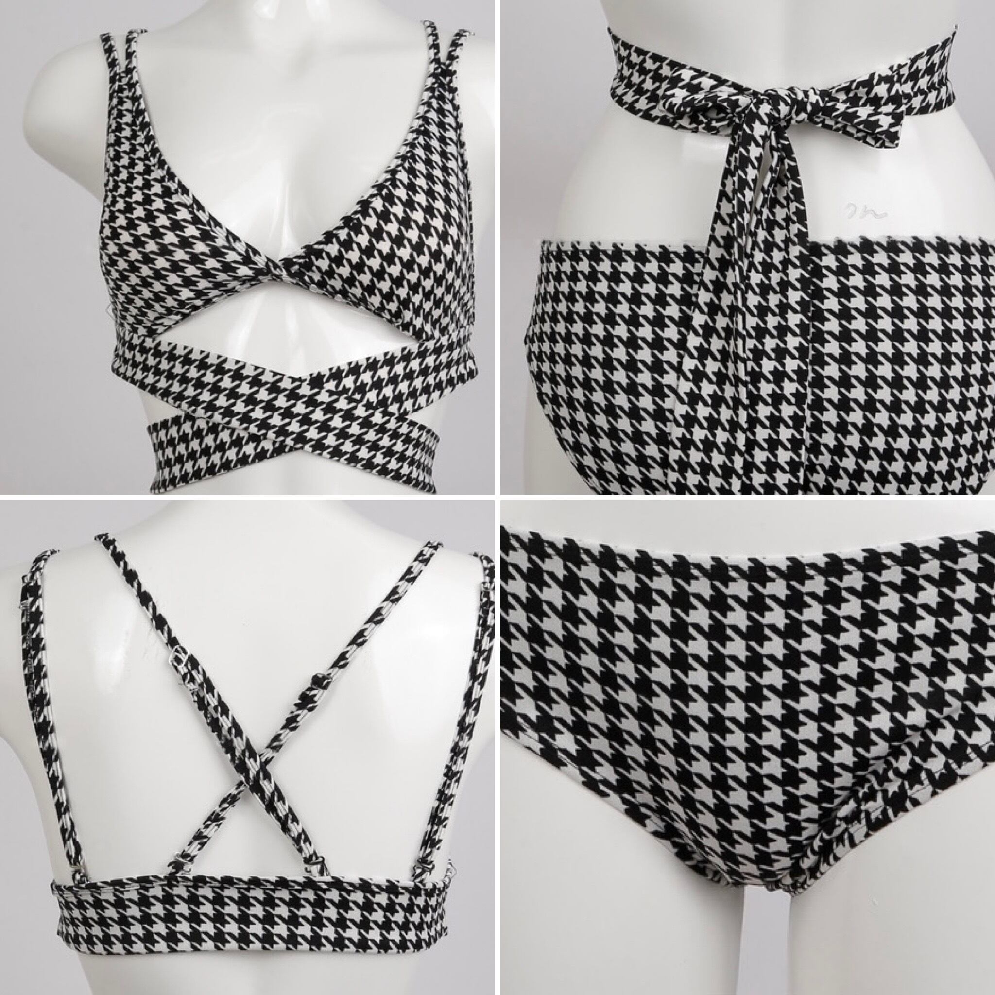 S~XL♡千鳥柄クロスビキニ（ジアちゃん水着） | selectshop.selepuu