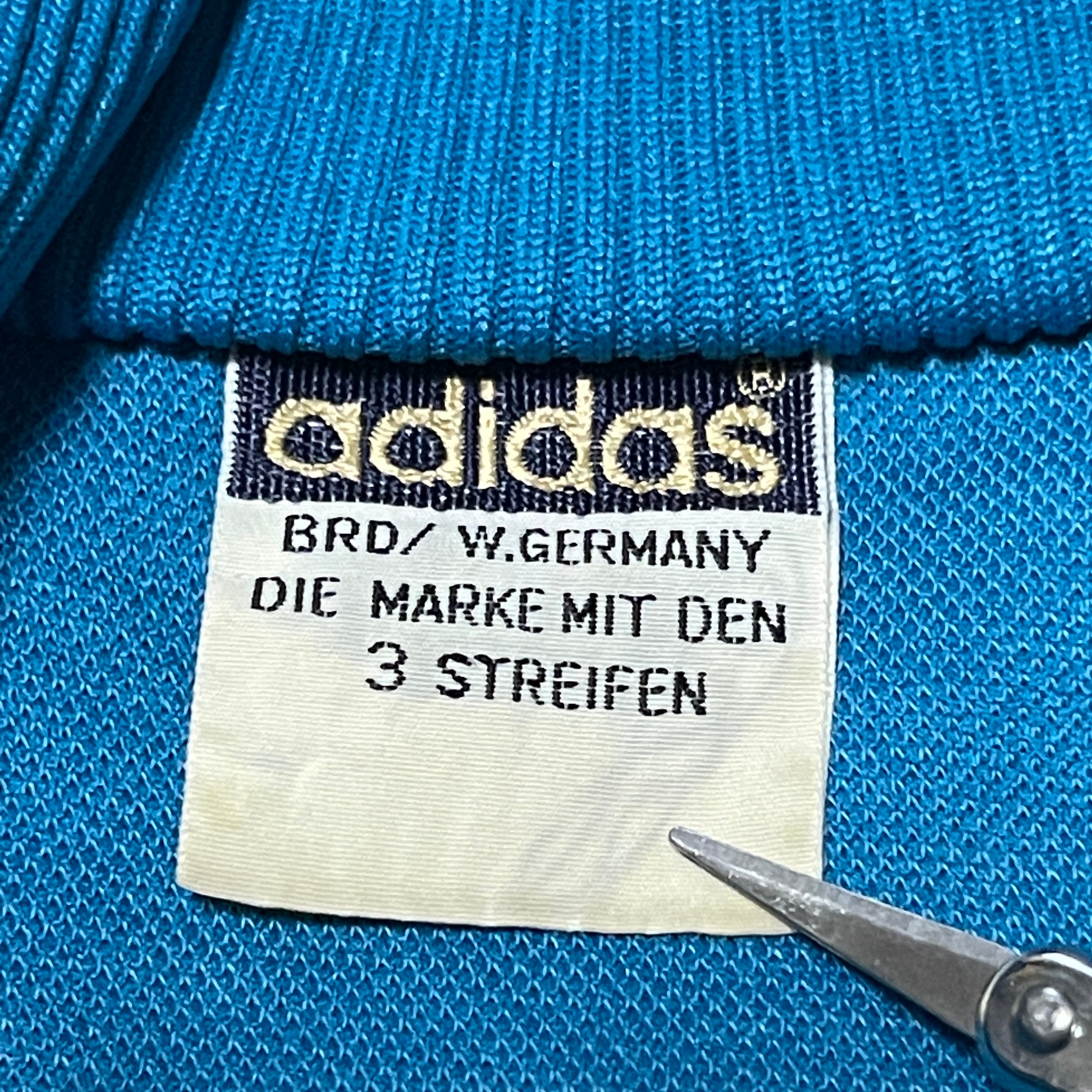 70s デサント製 水色・金 Addidas アディダストラックジャケット