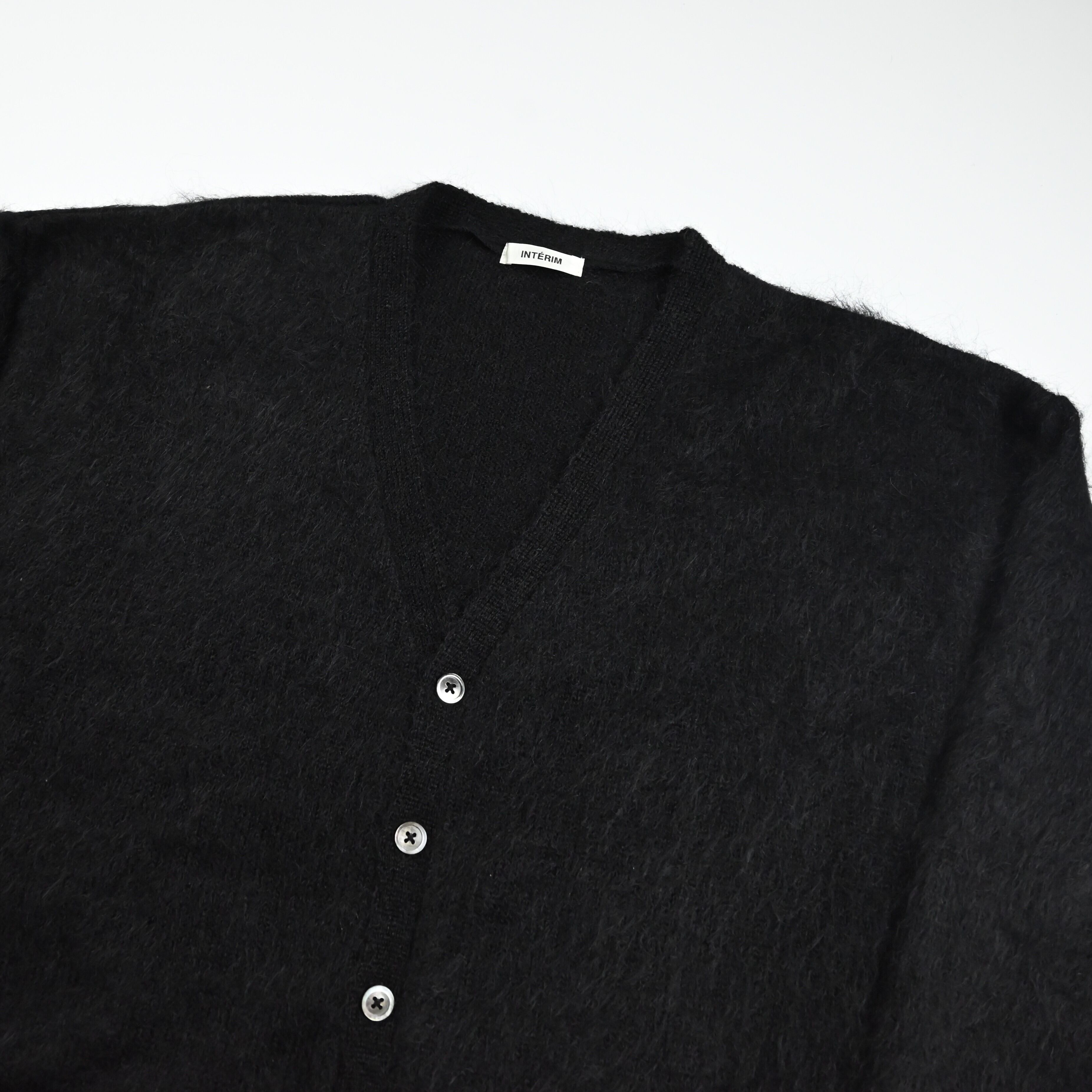 INTERIM / KID MOHAIR ALPACA SHAGGY CARDIGAN | GANKO
