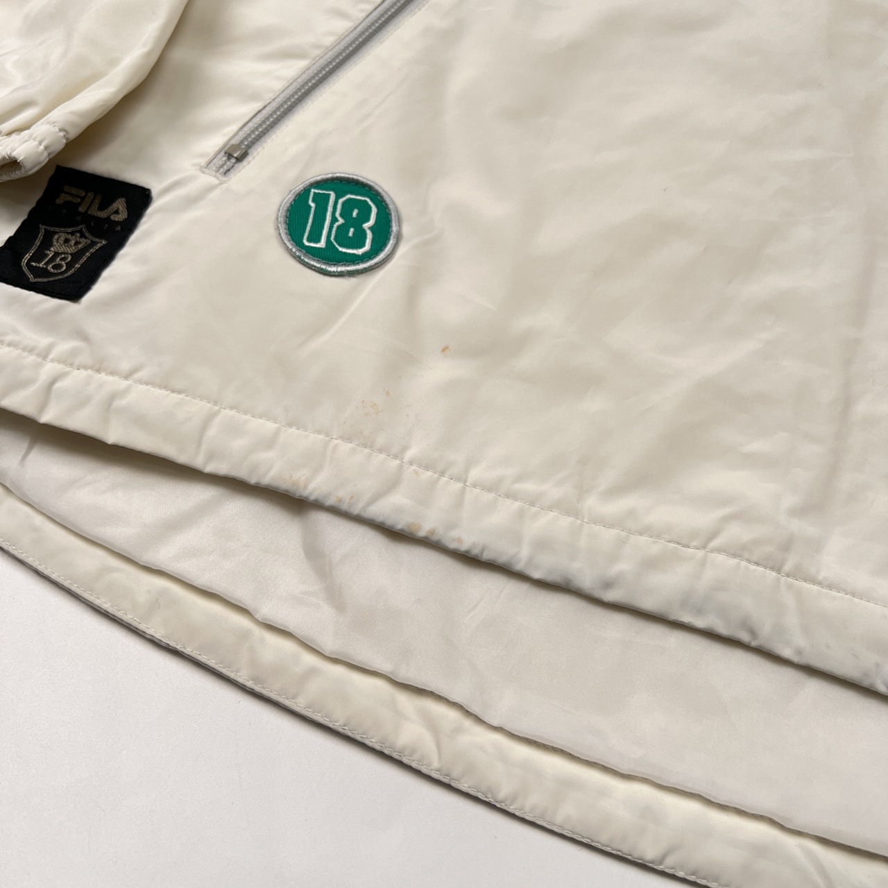 2WAY FILA GOLF フィラ ゴルフ ワッペン付き 長袖&半袖 プルオーバー ジャケット サイズ LL /メンズ/ホワイト