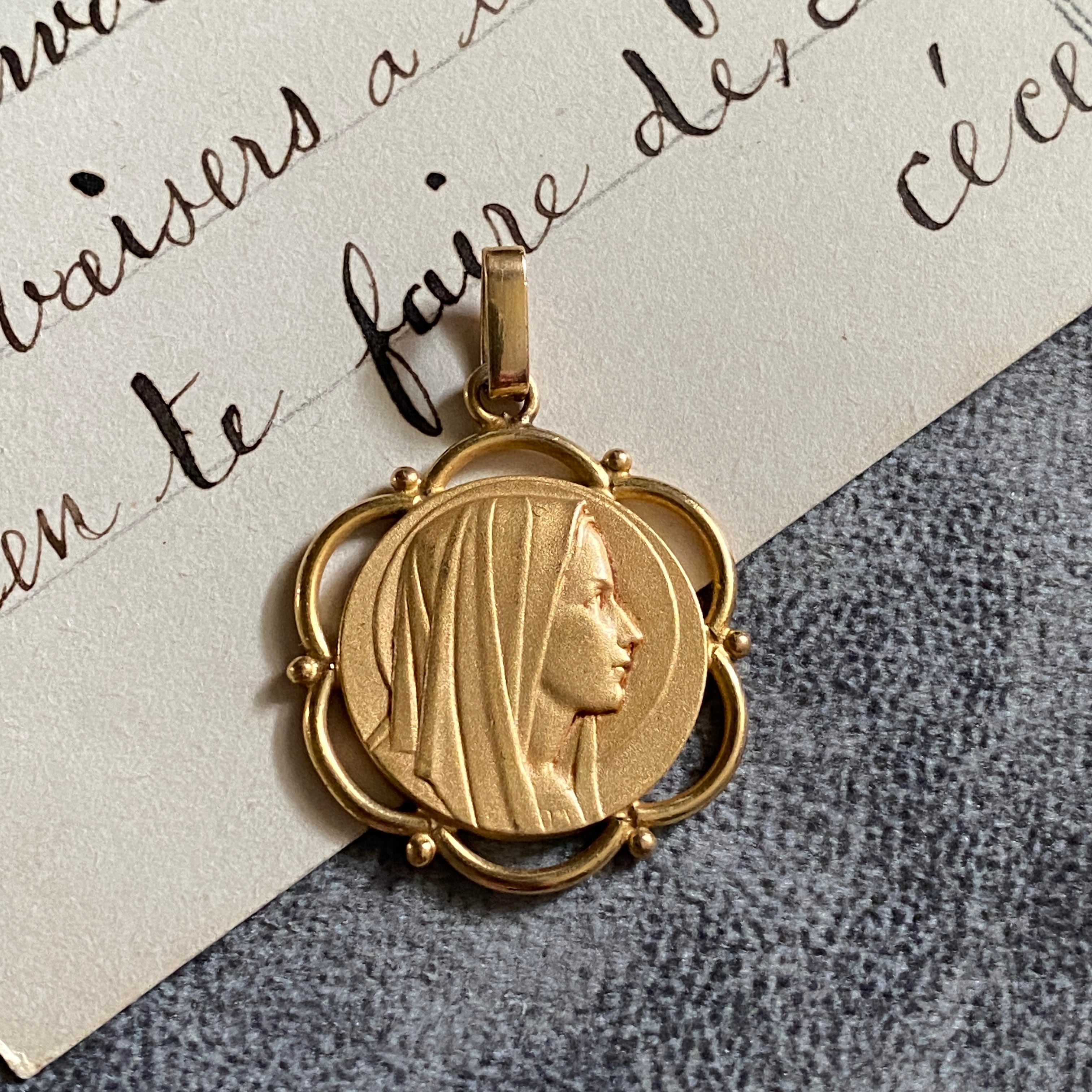 聖母マリア | Antique medaille Mary