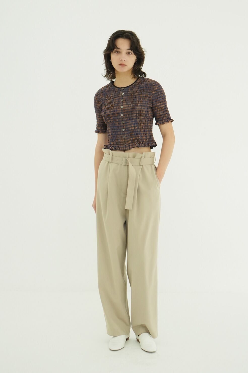 CLANE WAIST BELT DAD PANTS | FLICKA ASHIYA
