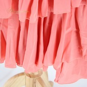 社交ダンス 衣装 スタンダード スカート レッスンウェア Bright Proceed ブライトプロシード ピンク系 無地 シンプル ファスナー 伸縮性 ポリエステル トレーニングダンス スカート レディース フリル デザイン おしゃれ 可愛い スタイリッシュ レッスン用 シンプルデザイン 発表会 ステージ衣装 派手すぎない おすすめ 体型カバー