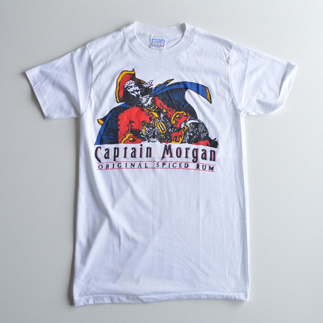 80s キャプテンモルガン 海賊Tシャツ USA製 白 デッドストック | Pay ID