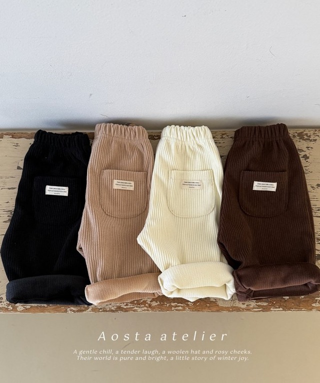 【取寄】aosta｜corduroy pants｜コーデュロイパンツ｜S-XXL｜baby&kids｜25 winter
