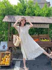 ティアードギャザーワンピース D1328