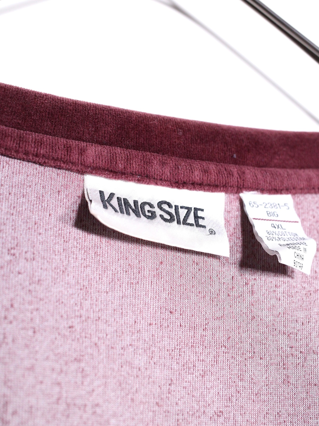"KING SIZE" XXXL super over silhouette velours half-zip pullover - 13