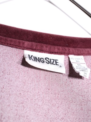 "KING SIZE" XXXL super over silhouette velours half-zip pullover