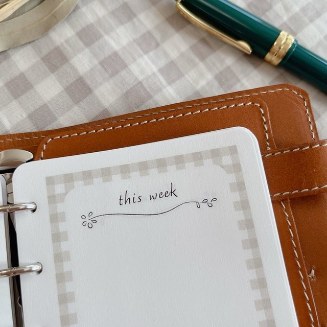 ミニ6穴サイズ/this weekリフィル