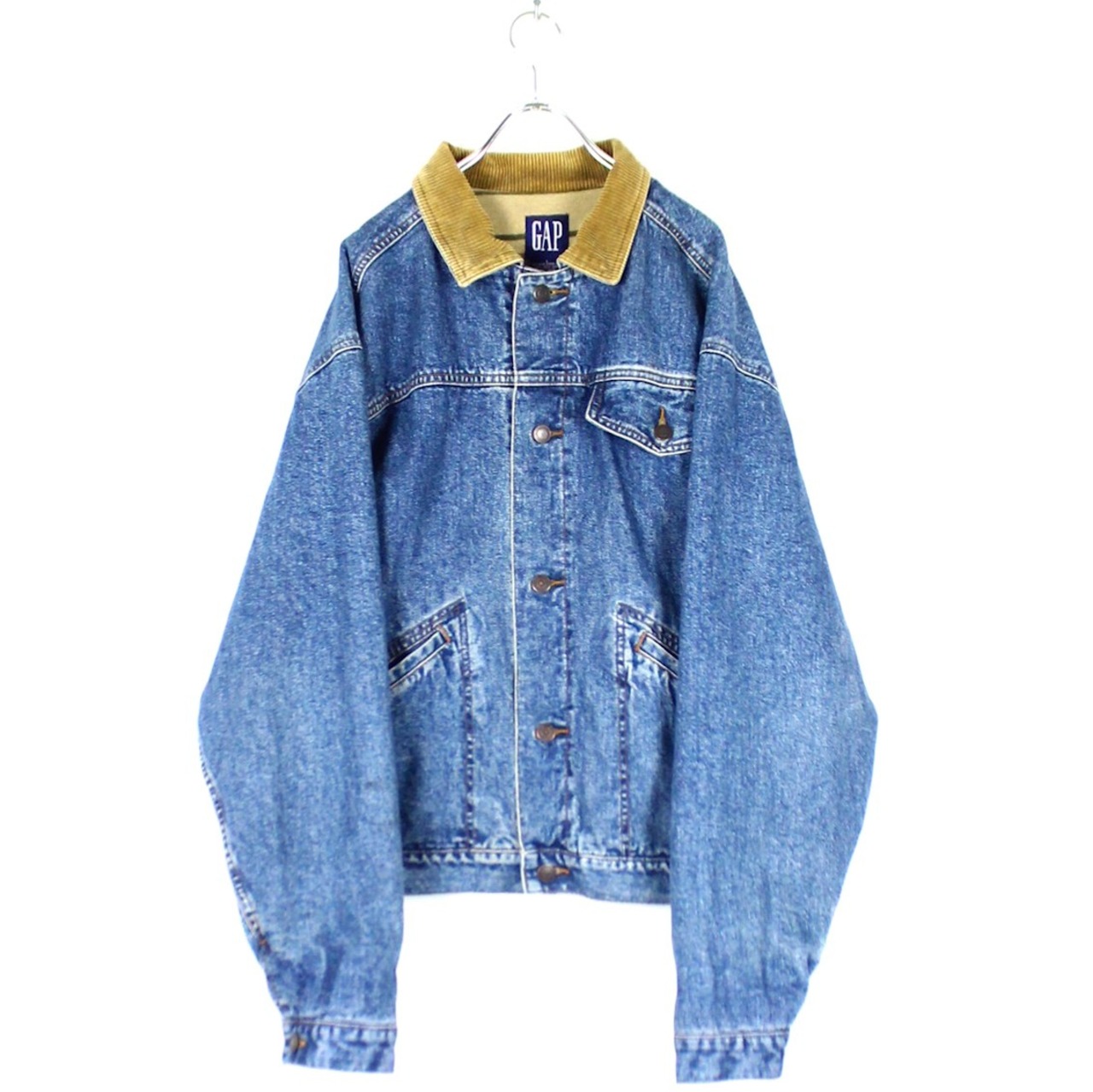 OLD GAP 襟コーズ切替デニムジャケット裏ブランケットライナー 
