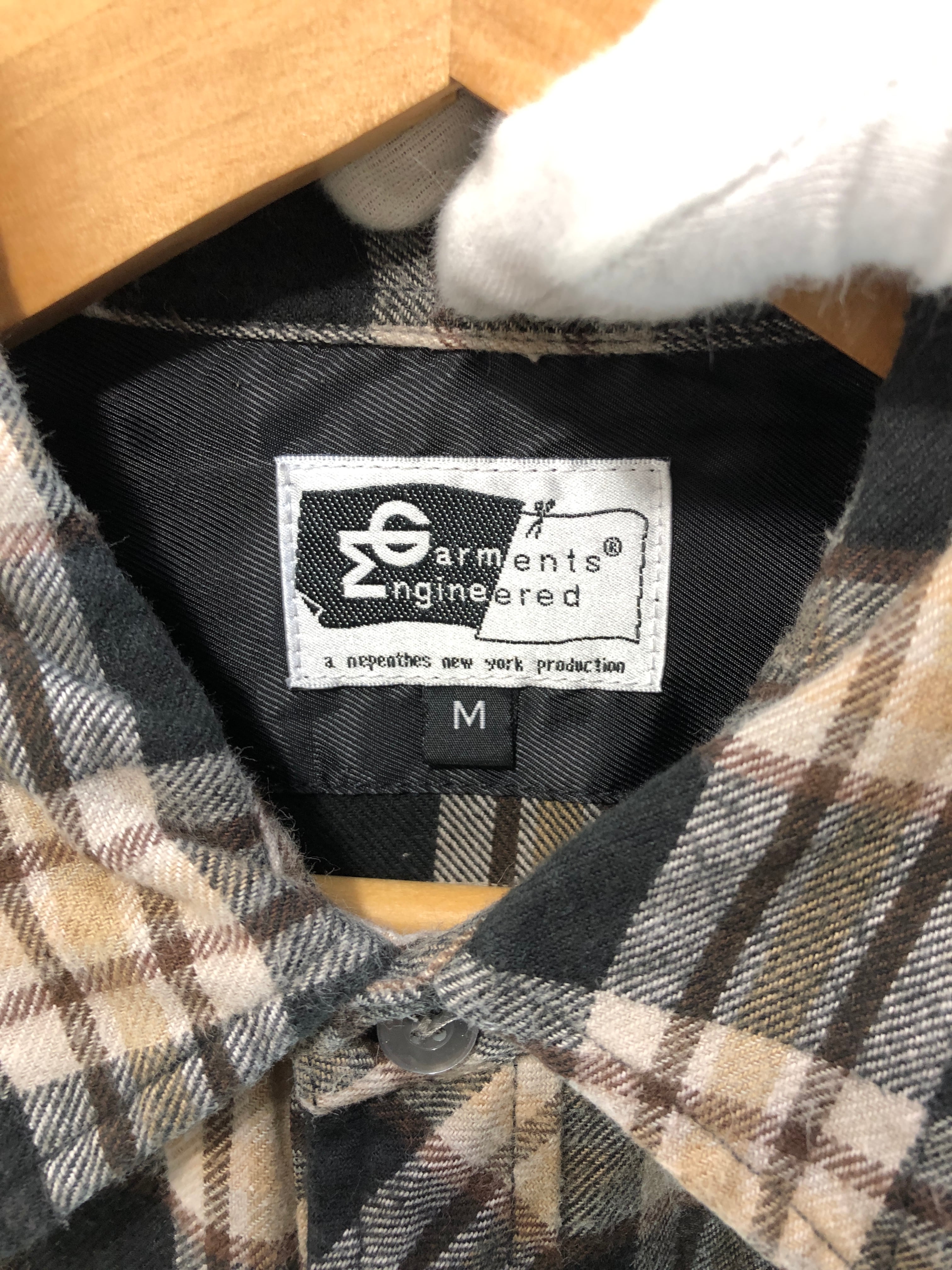 210110● ENGINEERED GARMENTS 長袖 チェック ウエスタン シャツ M ネルシャツ エンジニアドガーメンツ