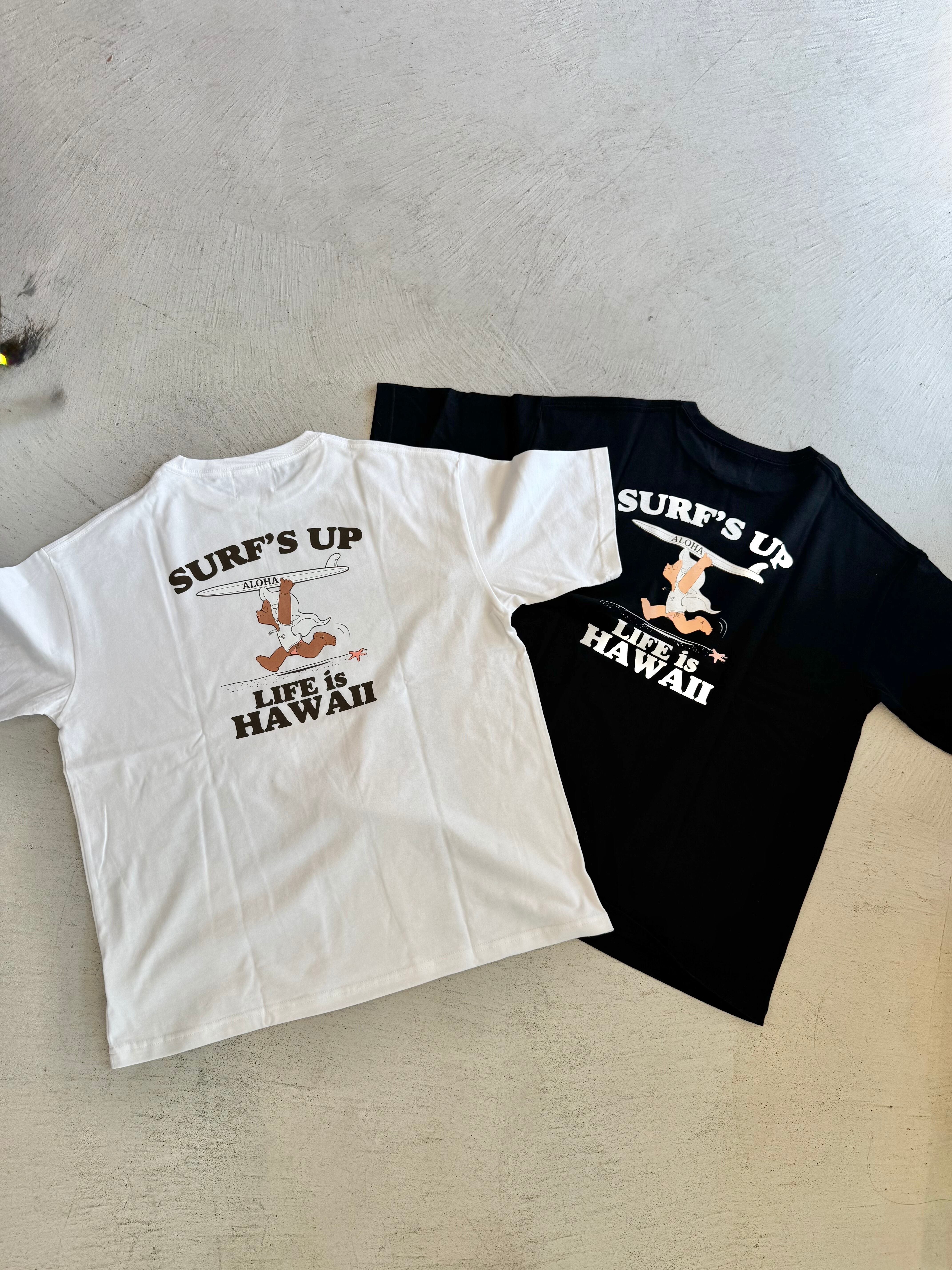 LIFE is × MAPUAコラボsurf's up フルカラービックシルエットTシャツ ¥7,200+tax