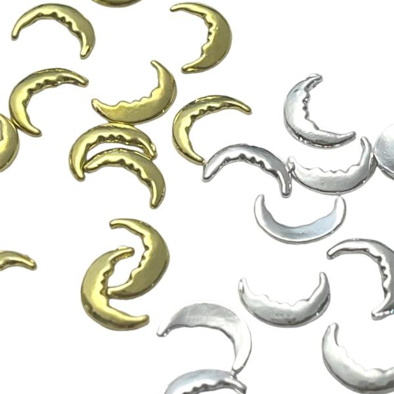 【2個】ムーンスタッドネイルパーツ/月