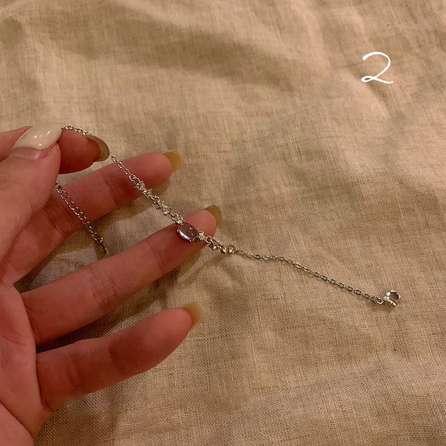 Somedayif清冷感のある碧石ブレスレット 5s