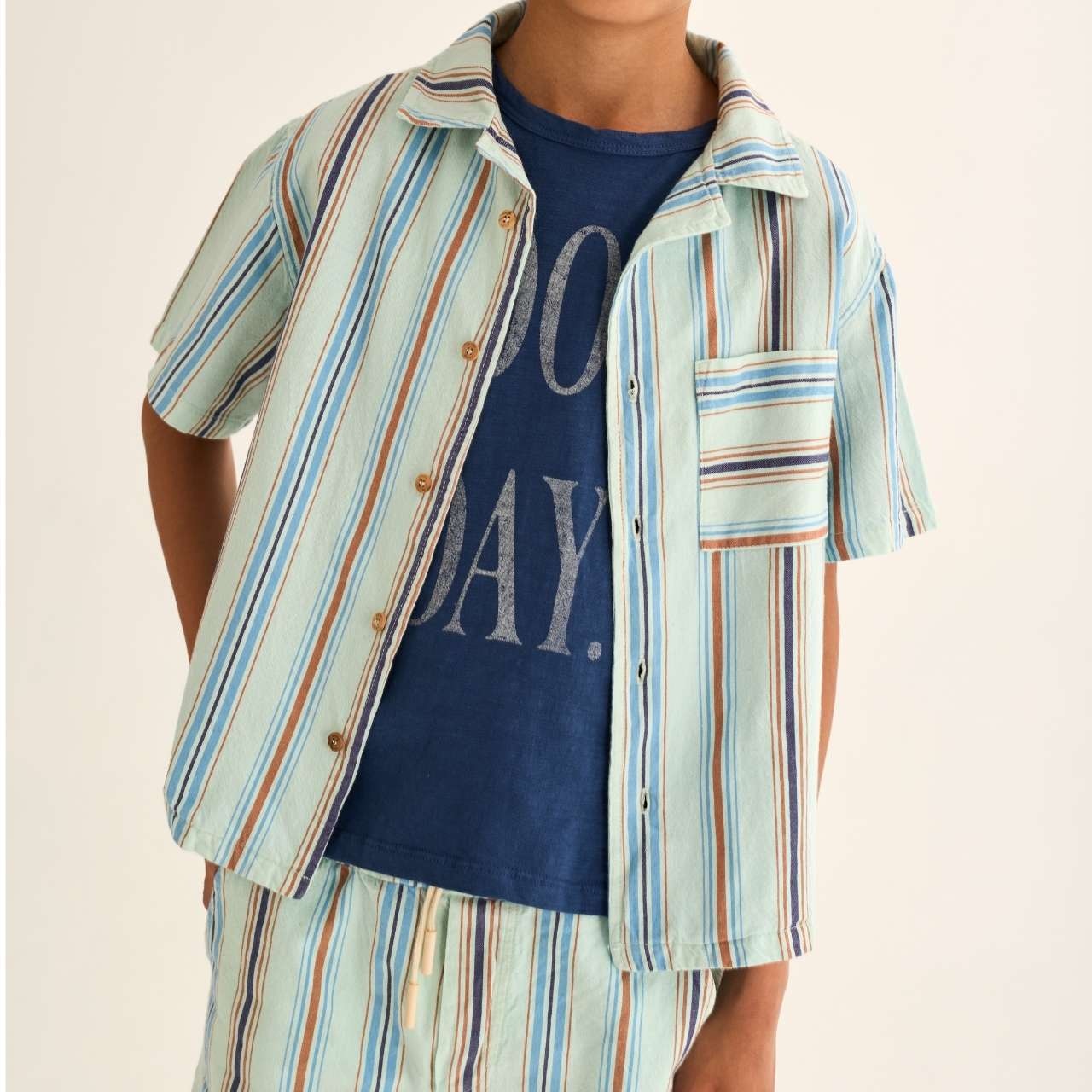 ＜COZMO＞T-Shirt Jon スラブコットン プリントT (navy) - 3