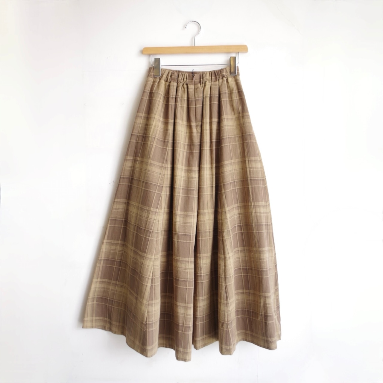 SINME リネンチェックスカート