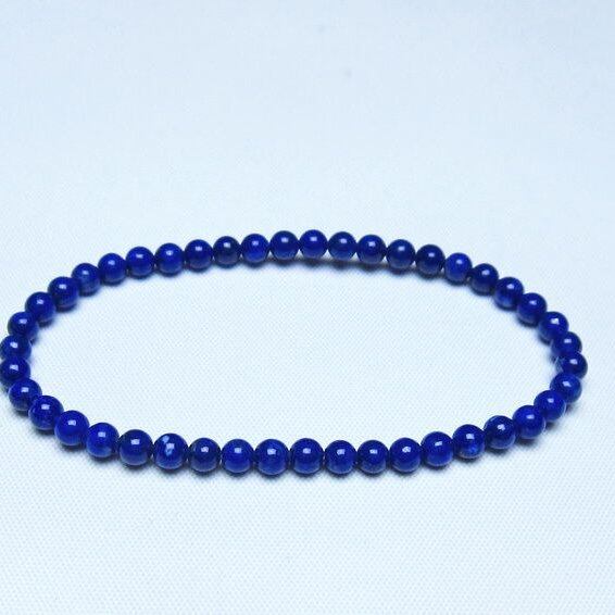 ラピスラズリ ブレスレット 4mm 一点物 メール便可 [M便 1/10] 111-48479