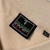 TRUSSARDI SPORT トラサルディ ワンポイント 鹿の子 半袖 ポロシャツ 50/ベージュ メンズ