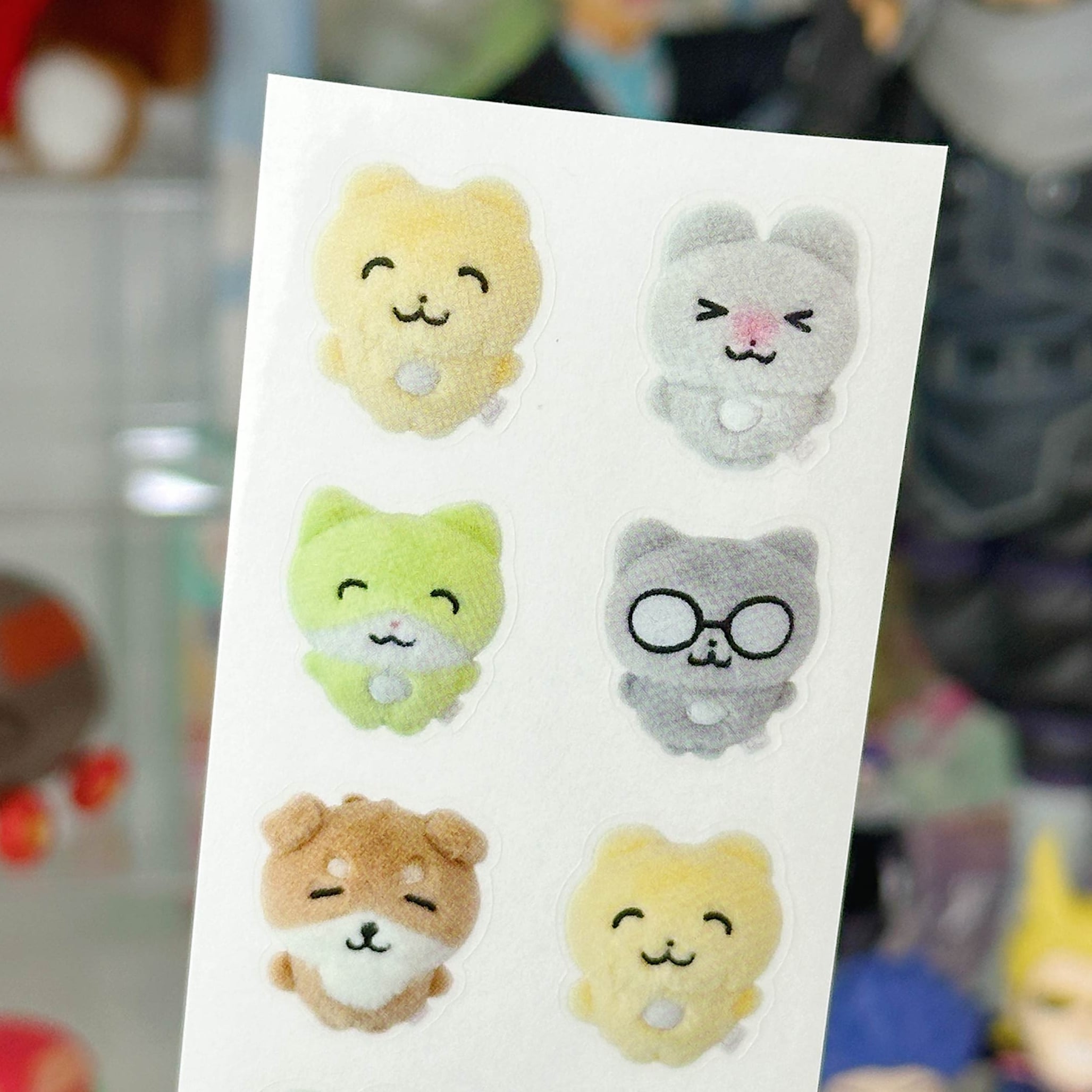 HEEHEECLUB] ふわふわ HEEHEECLUB ぬいぐるみフォト クリア ステッカー