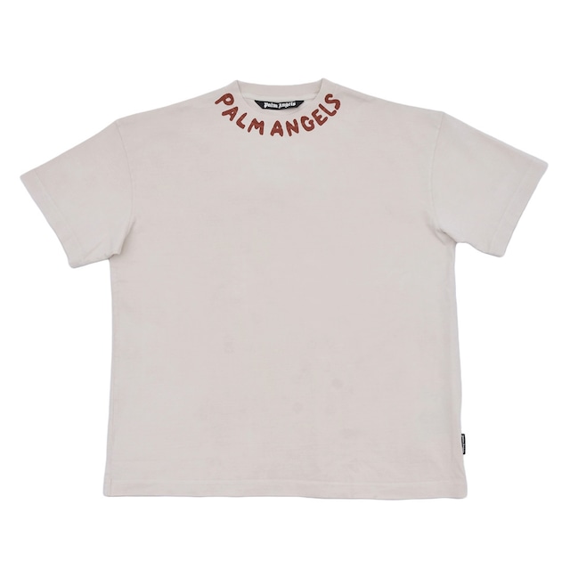 【Palm Angels】SEASONAL LOGO TEE(OFF WHITE/RED)