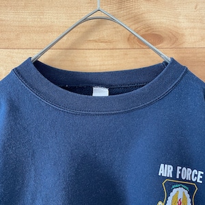 【YORKTOWNE TEAM SPORTS】90s USA製 AIR FORCE スウェット トレーナー ワンポイントロゴ XL エアフォース 空軍 ヴィンテージ  US古着