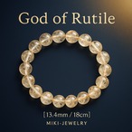 繊細さと芯の強さをあわせ持つ癒しの守護石｜MIKI-JEWELRY ゴッドルチルクォーツブレスレット｜8mm/16cm｜Gold Rutilated Quartz Bracelet