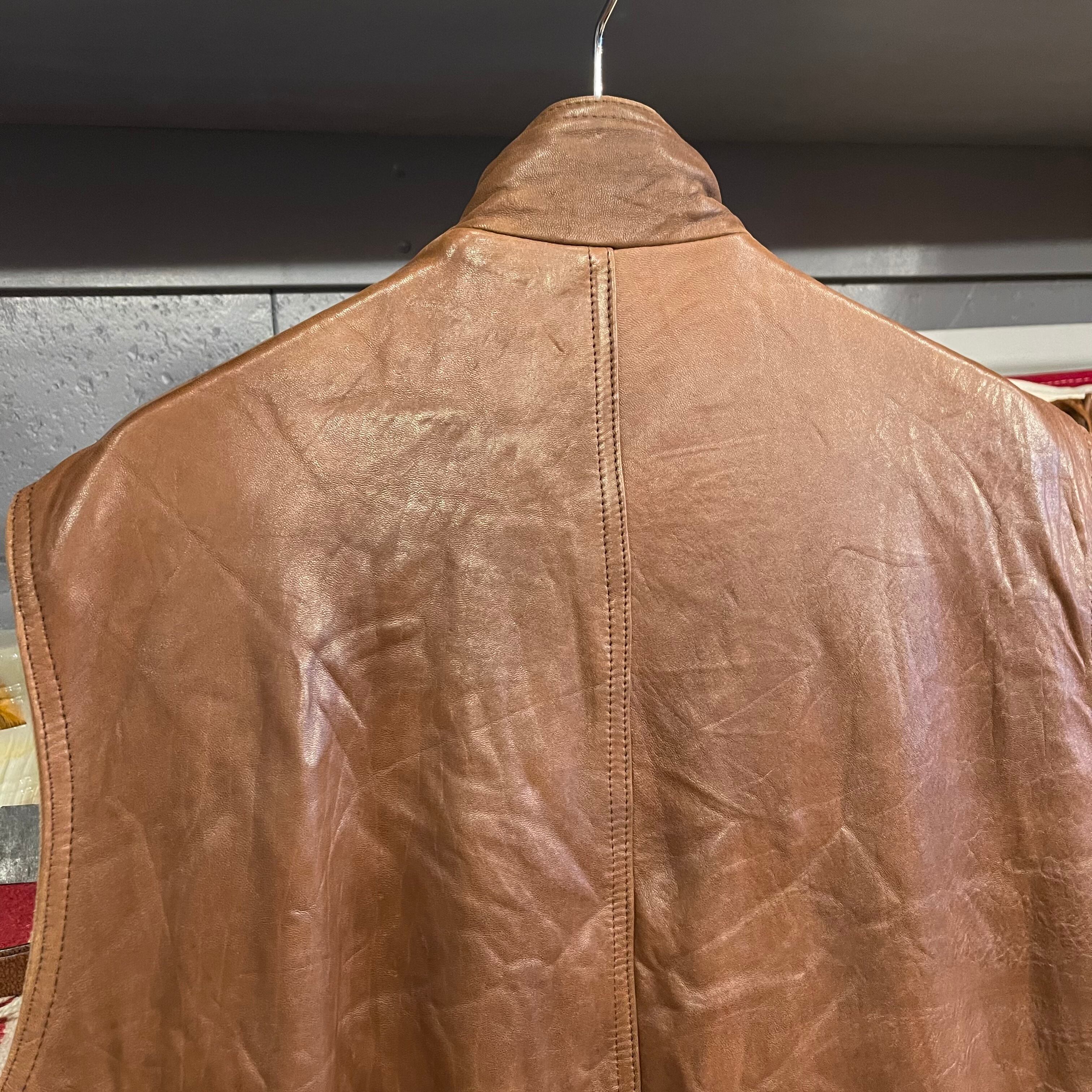 90s ORVIS Leather Vest | VOSTOK
