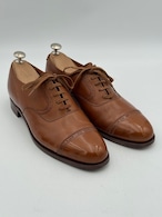 貴重 クロケット&ジョーンズ Crockett & Jones製 POLO ポロ Ralph Lauren ラルフローレン UK7.5 26cm パンチドキャップ クォーターブローグ