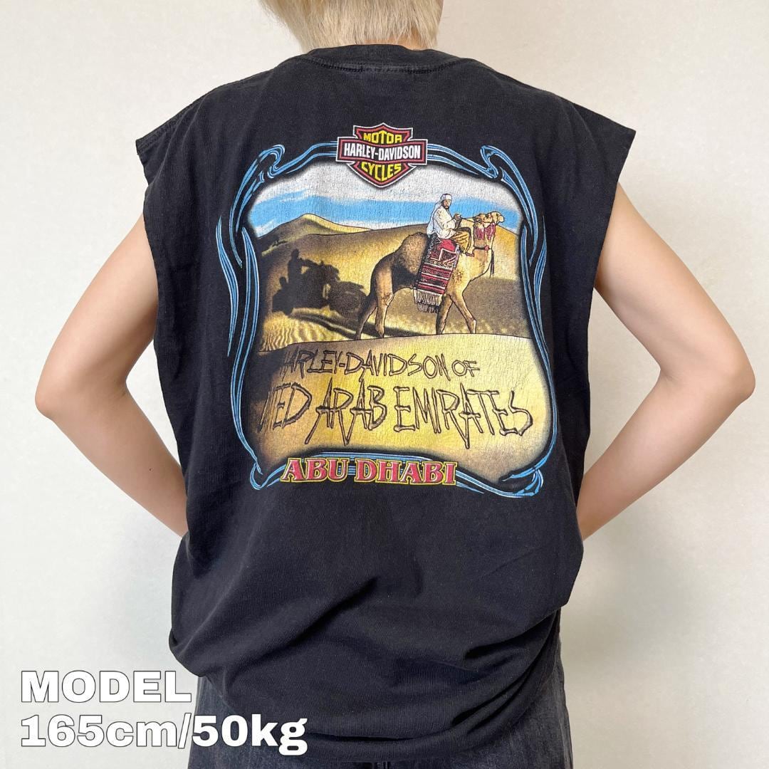 ハーレーダビッドソン ビッグロゴ タンクトップ ブラック ノースリーブ