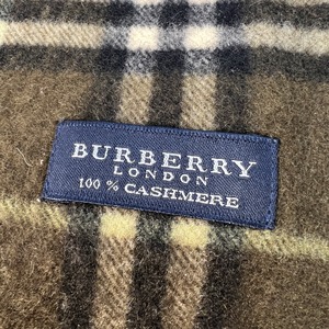 BURBERRY ノバチェック カシミア マフラー グリーン A-11566