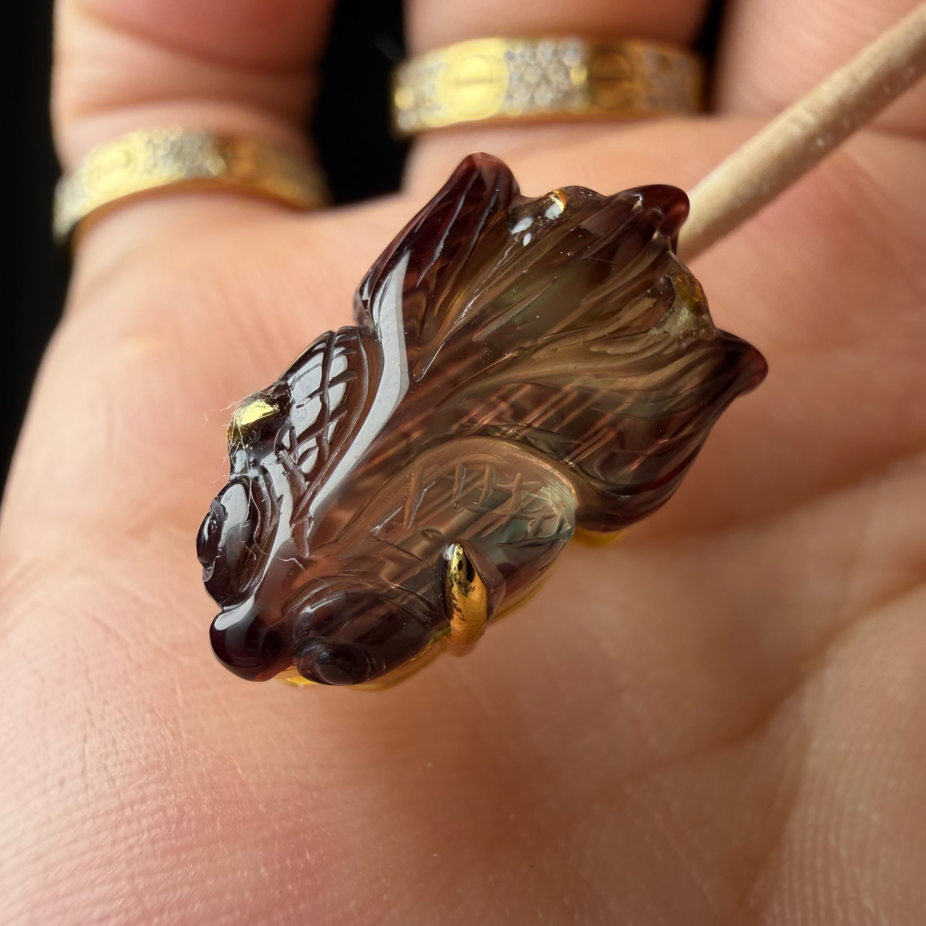 no.D3 アンデシン金魚 ペンダントトップ兼ブレスチャーム