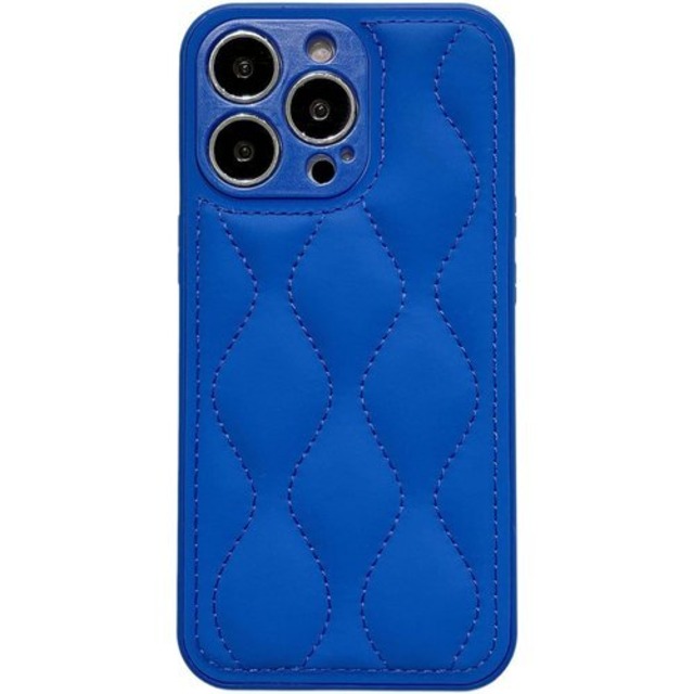 iPhone 15 Pro ケース 対応 トレンド 韓国 おしゃれ 簡単な 水波紋 ダウンジャケット ソフトケース 軽量 薄型 耐衝撃 シンプル ファッション iphoneカバー スマホケース iPhone15 Pro 青#1 blue 58