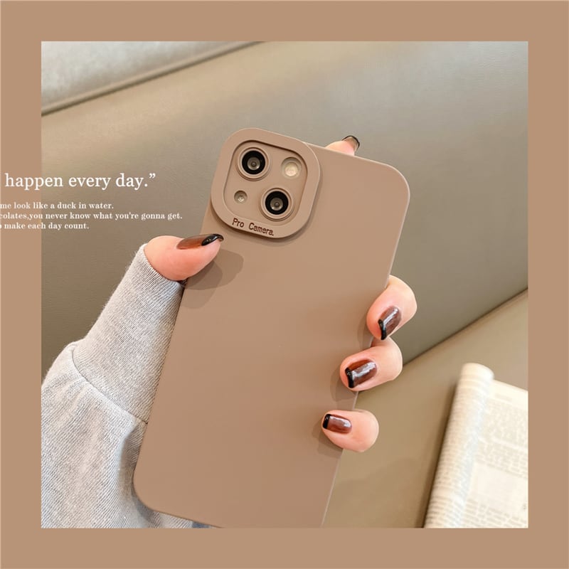 【iPhone16対応】ハンドグリップなし シンプル シリコンケース 耐衝撃 保護フレーム iPhone14 スマホケース ND-15047