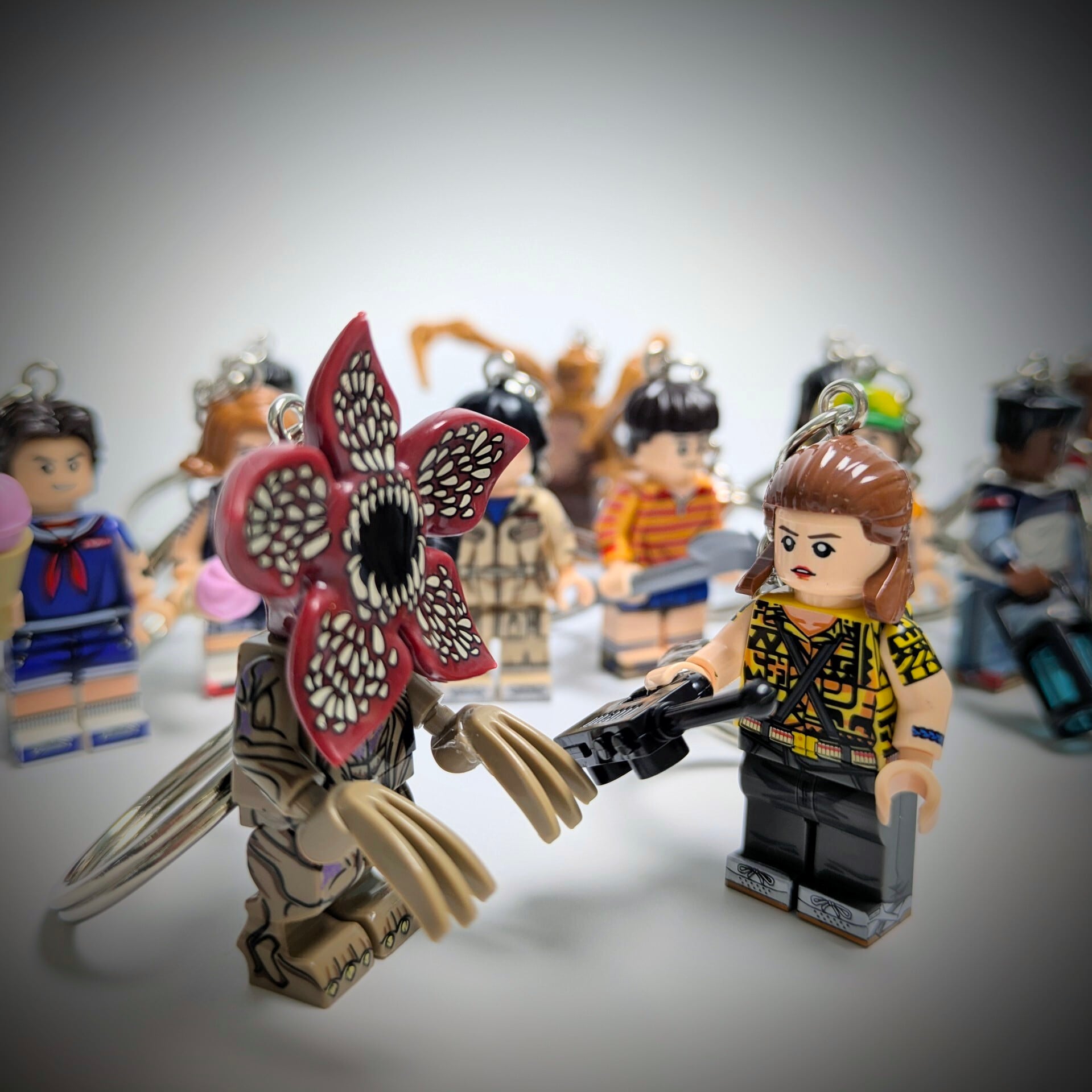 ★ブロックフィギュアキーホルダー★ 【 Stranger Things / ストレンジャーシングス 】デモゴルゴン 〚アメリカン雑貨 アメトイ〛