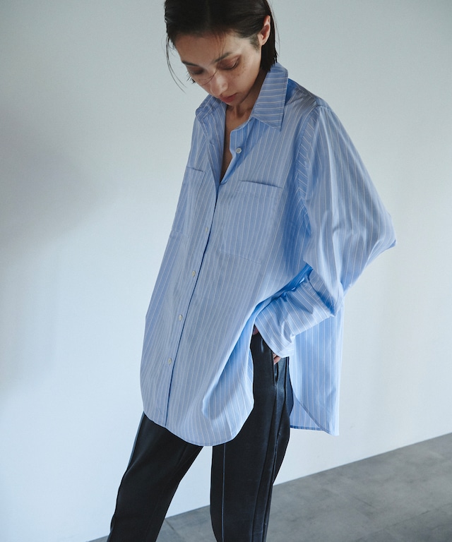 SILVER STITCH MULTIWAY STRIPED SHIRT (BLUE)