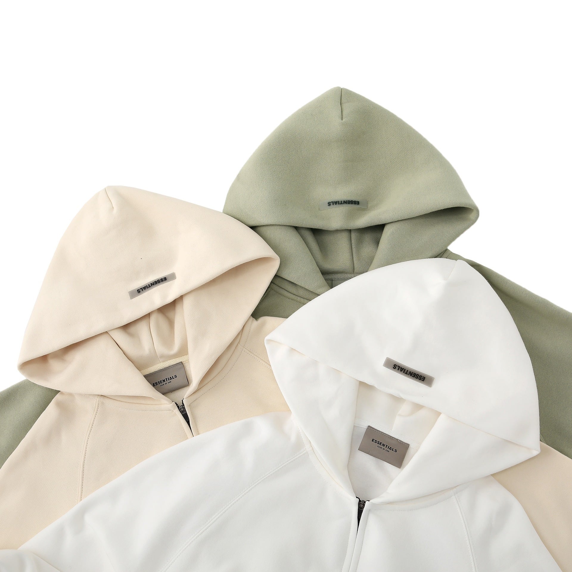 ESSENTIALSエッセンシャルズFULL-ZIP バックロゴ ジップパーカー