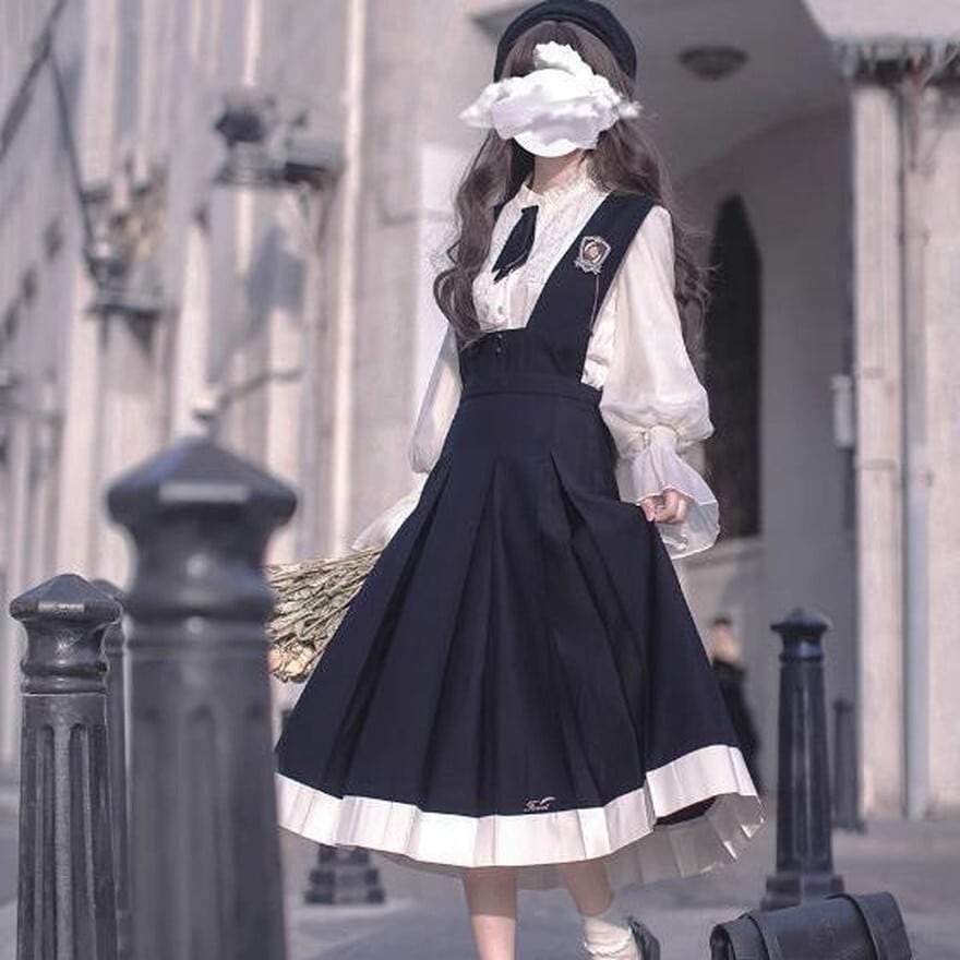 ゴスロリ JSK 学園風×JK制服×ロング丈 クラシカル｜WithU | ゴスロリ