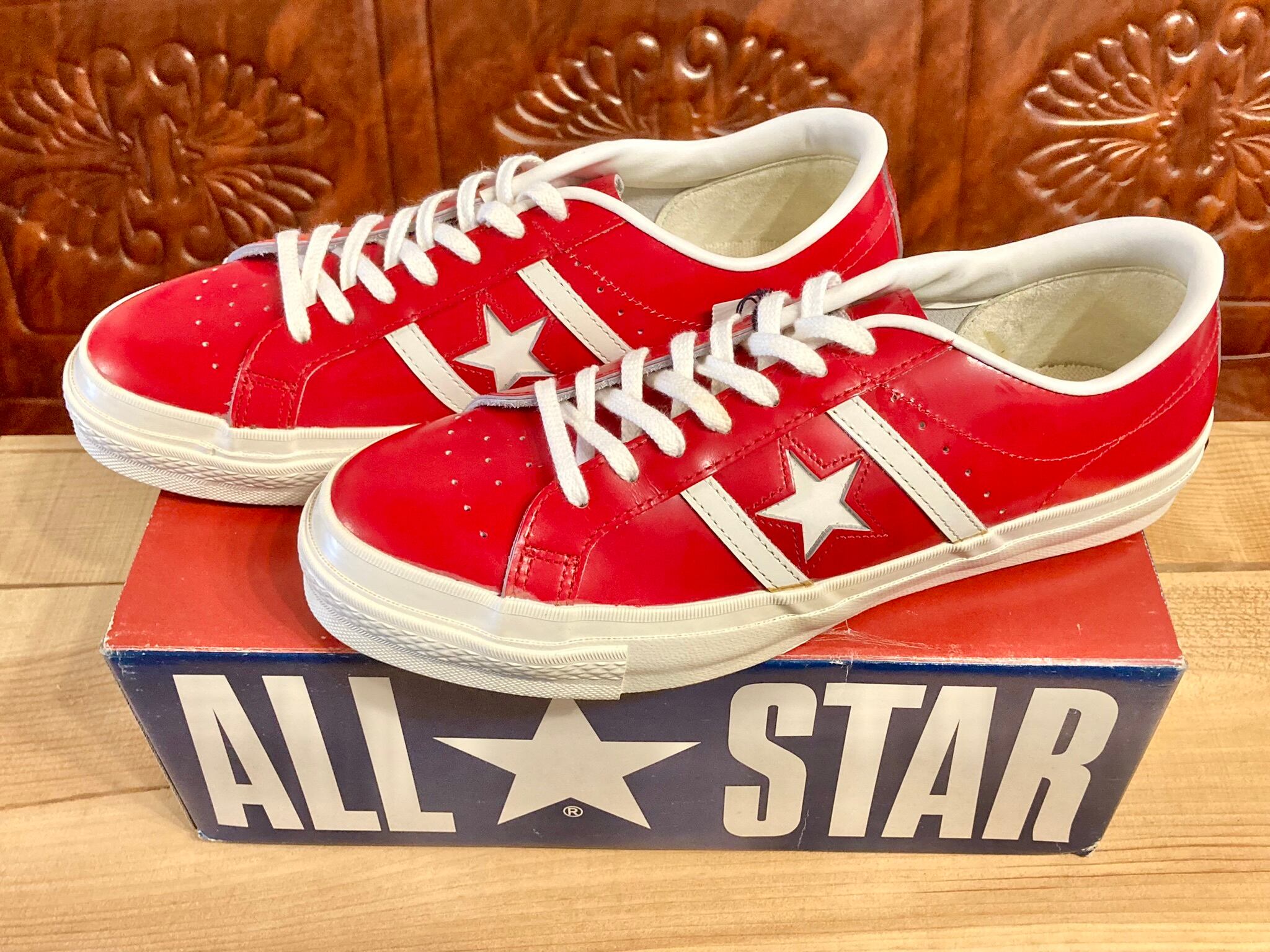 CONVERSE（コンバース）×TSKEO KIKUCHI（タケオ キクチ） JACK STAR（ジャックスター） レザー 9 27.5cm 赤/白  238 | freestars powered by BASE