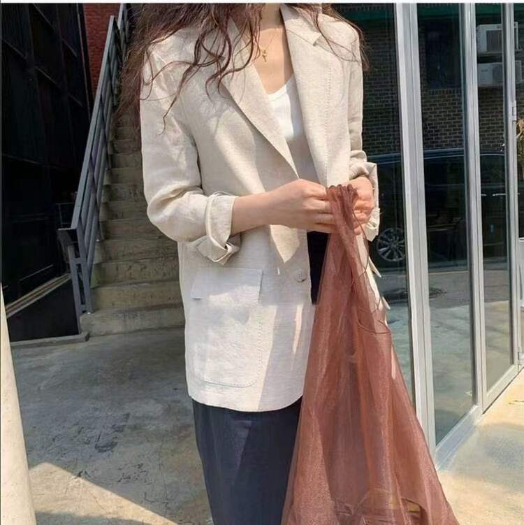 リネンブレンドジャケット　　ASF-212010-1048